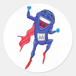 Mitochondria Man Ronde Sticker