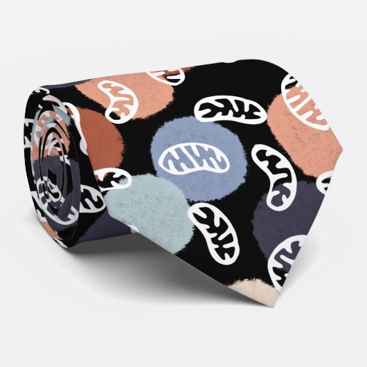  Mitochondria over White Stropdas (Opgerold)