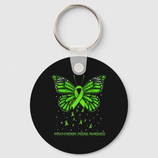 Mitochondriale Disease Awareness Butterfly Sleutelhanger (Voorkant)