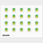 Mitochondriale Ziekte Bewustheid Koolstofondersteu Ronde Sticker (Vel)
