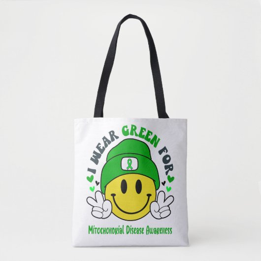 Mitochondriale Ziekte Bewustheid Koolstofondersteu Tote Bag (Voorkant)