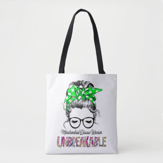 Mitochondriale Ziekte Bewustheid Koolstofondersteu Tote Bag (Voorkant)