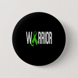 Mitochondriale ziekte krijger hart groene lint  ronde button 5,7 cm