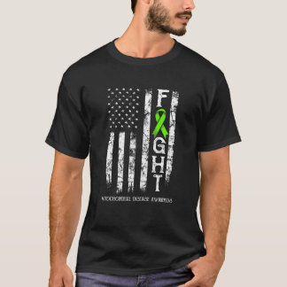 Mitochondriale ziekte strijder US Flag T-Shirt