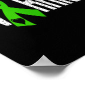 Mitochondriale ziekte Warrior Heart Groene Lint Poster (Hoek)