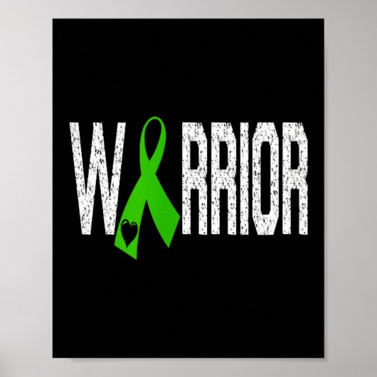 Mitochondriale ziekte Warrior Heart Groene Lint Poster (Voorkant)