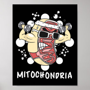 Mitochondriën Biochemie Grappige Biologie Gym Fitn Poster
