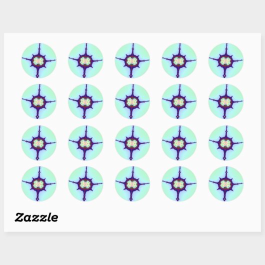 Mitosis Fractal Ronde Sticker (Vel)