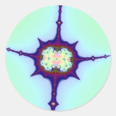 Mitosis Fractal Ronde Sticker (Voorkant)