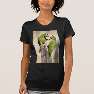 Mitred Paraket op houtpost T-shirt