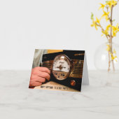 Mits de Radio Lover van AM/FM Birthday Kaart (Gele Bloem)