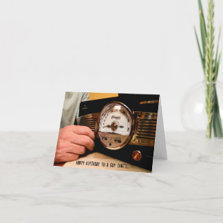 Mits de Radio Lover van AM/FM Birthday Kaart