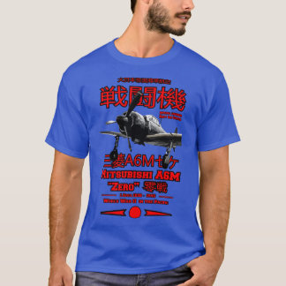 Mitsubishi A6M Zero A6M Fighter vliegtuig T-shirt
