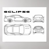 mitsubishi eclipse poster (Voorkant)