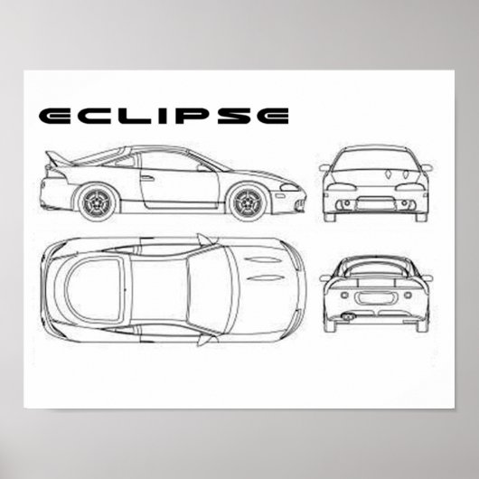 mitsubishi eclipse poster (Voorkant)