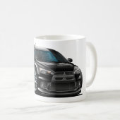 Mitsubishi Evo Black Car Koffiemok (Voorkant rechts)