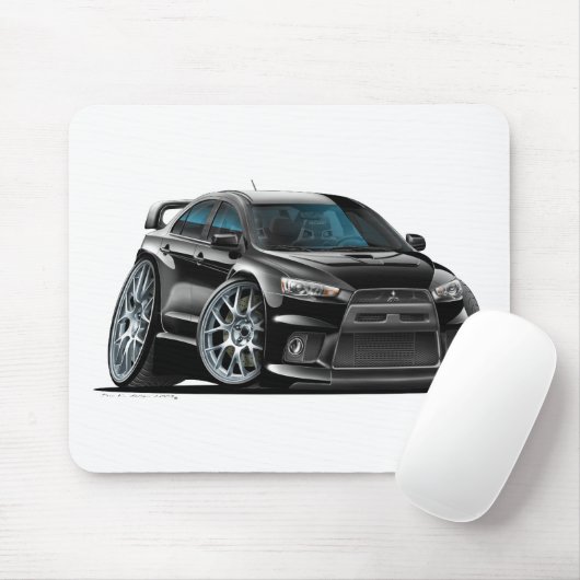 Mitsubishi Evo Black Car Muismat (Met muis)