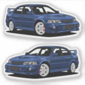 Mitsubishi Evo Car Sticker (Voorkant)