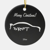 Mitsubishi EVO Drift silhoutte faux Keramisch Ornament (Voorkant)