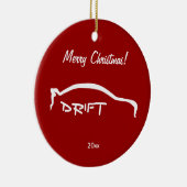Mitsubishi EVO Drift silhoutte Keramisch Ornament (Rechts)
