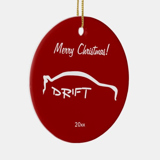 Mitsubishi EVO Drift silhoutte Keramisch Ornament (Rechts)
