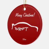 Mitsubishi EVO Drift silhoutte Keramisch Ornament (Links)