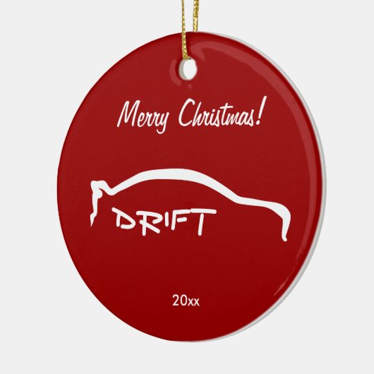 Mitsubishi EVO Drift silhoutte Keramisch Ornament (Links)
