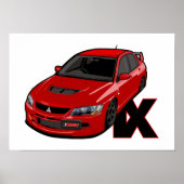 Mitsubishi EVO IX MR. Poster (Voorkant)