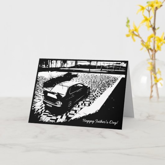 Mitsubishi EVO IX Vaderdag Kaart (Gele Bloem)