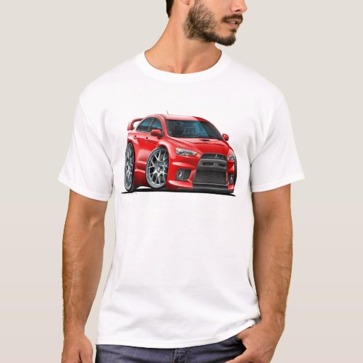 Mitsubishi Evo Red Car T-shirt (Voorkant)