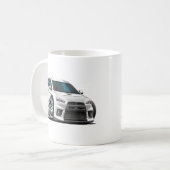 Mitsubishi Evo White Car Koffiemok (Voorkant links)