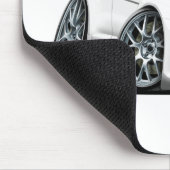 Mitsubishi Evo White Car Muismat (Hoek)