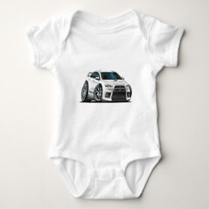 Mitsubishi Evo White Car Romper