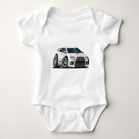 Mitsubishi Evo White Car Romper (Voorkant)