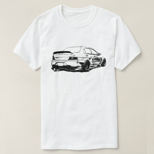 Mitsubishi evolutie Evo negen vectorimageMitsubis T-shirt (Design voorkant)