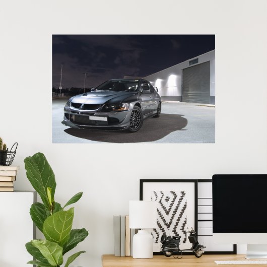Mitsubishi Evolution 8 Poster (Thuiskantoor)