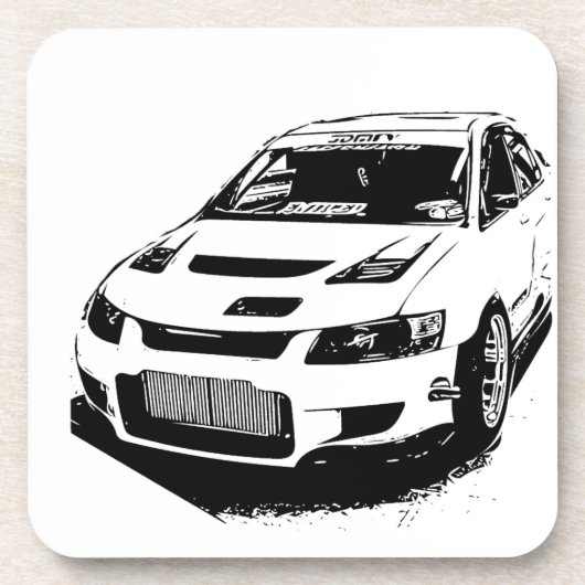 Mitsubishi Evolution Bier Onderzetter (Voorkant)