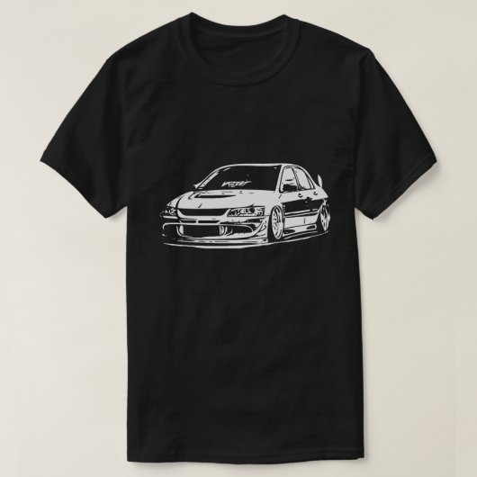 Mitsubishi Evolution Vector Afbeelding T-shirt (Design voorkant)