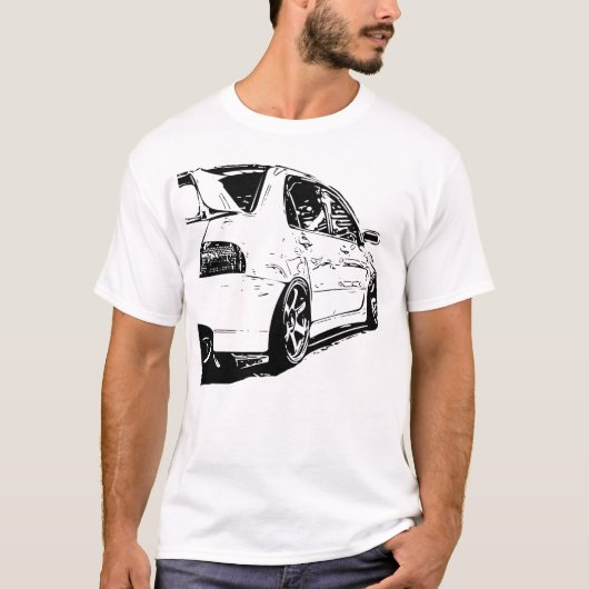 Mitsubishi Evolution Vector Afbeelding T-shirt (Voorkant)