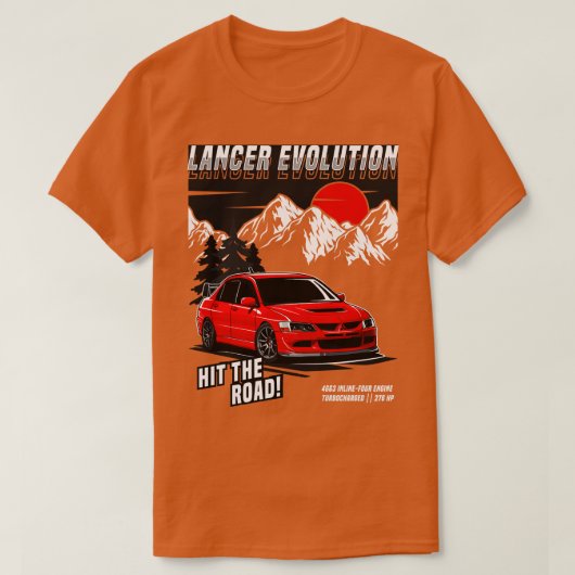 Mitsubishi Lancer Evo VIII Lancer Evolution T-shirt (Design voorkant)