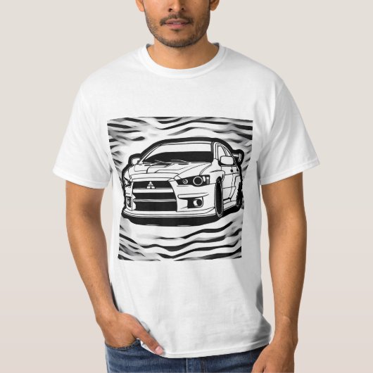 Mitsubishi Lancer Evolutie T-shirt (Voorkant)