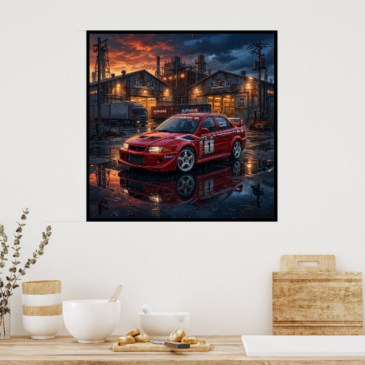 Mitsubishi Lancer Evolution VI Poster (Keuken)