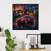 Mitsubishi Lancer Evolution VI Poster (Thuiskantoor)