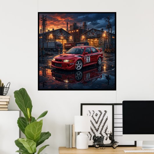 Mitsubishi Lancer Evolution VI Poster (Thuiskantoor)