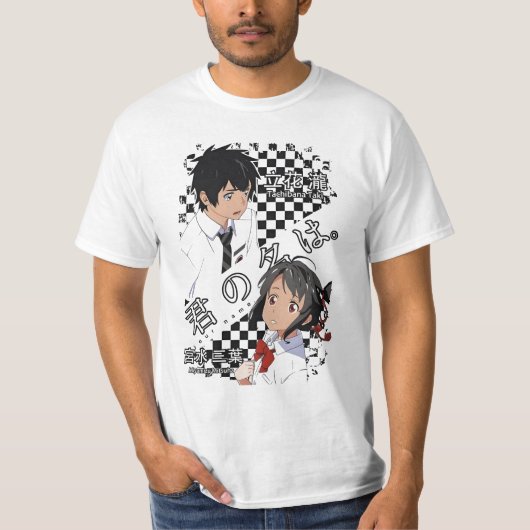 Mitsuha Miyamizu-gezichtsanime T-shirt (Voorkant)