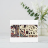 Mitsukini Defying the Skeleton Specter, c.1845 Briefkaart (Staand voorkant)