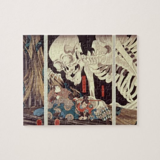 Mitsukini Defying the Skeleton Specter, c.1845 Legpuzzel (Horizontaal)
