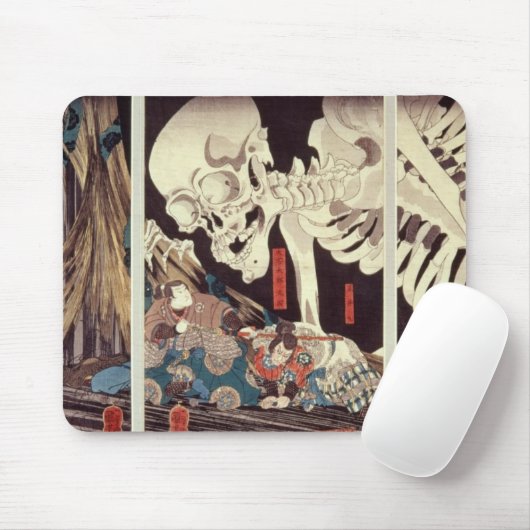Mitsukini Defying the Skeleton Specter, c.1845 Muismat (Met muis)