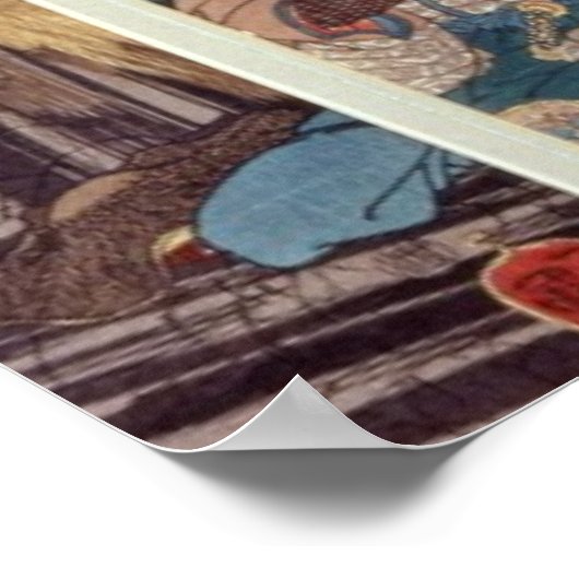 Mitsukini Defying the Skeleton Specter, c.1845 Poster (Hoek)