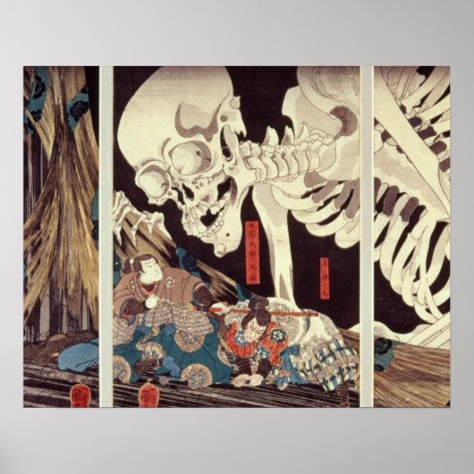 Mitsukini Defying the Skeleton Specter, c.1845 Poster (Voorkant)